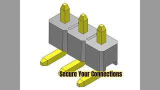 ডান কোণ পিন হেডার সংযোগকারী 2.54 মিমি