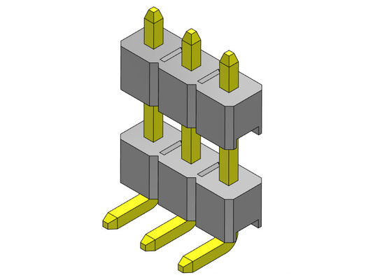 পিন হেডার সংযোগকারী 2.54mm ডুয়াল রো R/A TYPE 1*2PIN থেকে 1*40PIN H=2.54MM