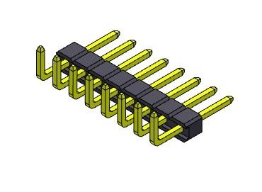 পিন হেডার সংযোগকারী 2.54 মিমি একক সারি R/A TYPE 1*2PIN থেকে 1*40PIN H=2.54MM