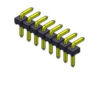 পিন হেডার সংযোগকারী 2.54mm একক সারি R/A TYPE 1*2PIN থেকে 1*40PIN H=2.54MM H=1.5MM