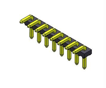 পিন হেডার সংযোগকারী 2.54mm একক সারি R/A TYPE 1*2PIN থেকে 1*40PIN H=2.54MM H=1.5MM