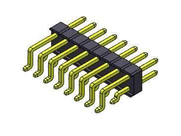 পিন হেডার সংযোগকারী 2.54mm একক সারি SMT TYPE 2*2PIN থেকে 2*40PIN H=2.54MM