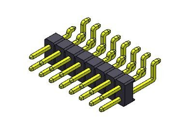 পিন হেডার সংযোগকারী 2.54mm একক সারি SMT TYPE 2*2PIN থেকে 2*40PIN H=2.54MM