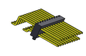 পিন হেডার সংযোগকারী 2.00mm একক সারি SMT TYPE 2*2PIN থেকে 2*40PIN H=2.00MM