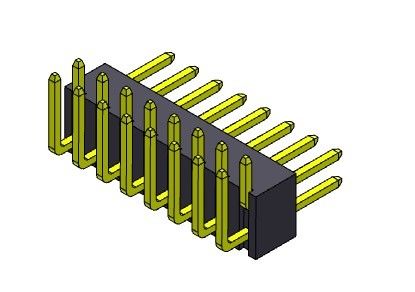 পিন হেডার সংযোগকারী 2.54 মিমি একক সারি R/A TYPE 2*2PIN থেকে 2*40PIN H=4.30MM