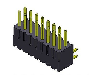 2.54mm একক সারি R/A TYPE পিন হেডার সংযোগকারী 2*2PIN থেকে 2*40PIN H=7.40MM