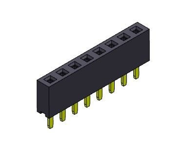 2.54mm PCB হেডার সংযোগকারী একক সারি ডিপ টাইপ সংযোগকারী 1*2PIN থেকে 1*40PIN