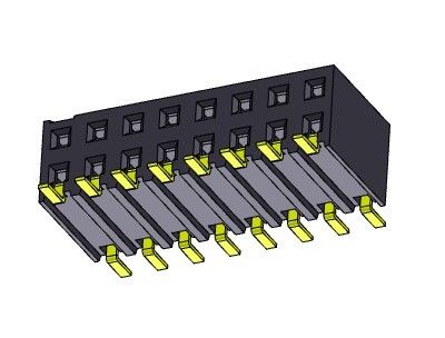 2.54mm PCB হেডার সংযোগকারী ডুয়াল রো এন্ট্রি সারফেস মাউন্ট সংযোগকারী 2*2PIN থেকে 2*40PIN
