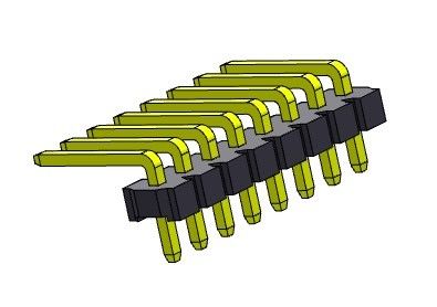 পিন হেডার সংযোগকারী 3.96 মিমি একক সারি R/A TYPE 1*2PIN থেকে 1*24PIN H=3.18MM