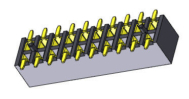 2.00mm লো প্রোফাইল ফিমেল হেডার SMT TYPE 2*2PIN থেকে 2*40PIN