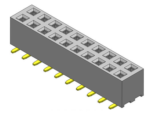 2.00mm ডুয়াল রো PCB হেডার কানেক্টর 2*2PIN থেকে 2*40PIN পেগ সহ