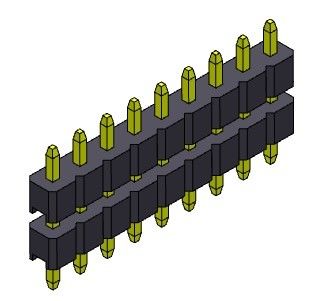 পিন হেডার সংযোগকারী 2.00mm একক সারি স্ট্যাক DIP TYPE 1*2PIN থেকে 1*40PIN H=2.00MM