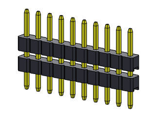 পিন হেডার সংযোগকারী 2.00mm একক সারি স্ট্যাক DIP TYPE 1*2PIN থেকে 1*40PIN H=2.00MM