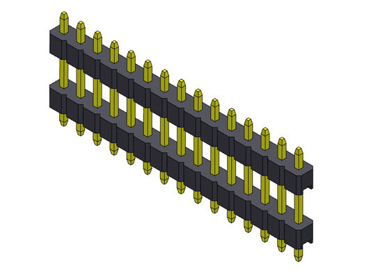 পিন হেডার সংযোগকারী 2.00mm একক সারি স্ট্যাক DIP TYPE 1*2PIN থেকে 1*40PIN H=2.00MM