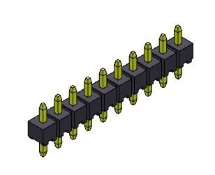 পিন হেডার সংযোগকারী 2.00mm একক সারি ডিপ টাইপ 1*2PIN থেকে 1*40PIN H=2.00MM