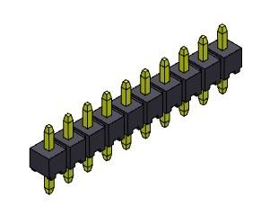 পিন হেডার সংযোগকারী 2.00mm একক সারি ডিপ টাইপ 1*2PIN থেকে 1*40PIN H=2.00MM