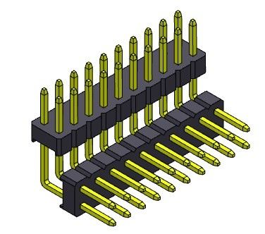 পিন হেডার সংযোগকারী 2.00mm ডুয়াল রো স্ট্যাক R/A TYPE 2*2PIN থেকে 2*40PIN