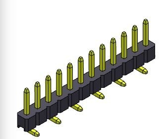 2.00mm একক সারি PCB হেডার সংযোগকারী SMT TYPE 1*2PIN থেকে 1*40PIN H=2.00MM