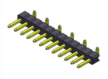 2.00mm একক সারি PCB হেডার সংযোগকারী SMT TYPE 1*2PIN থেকে 1*40PIN H=2.00MM