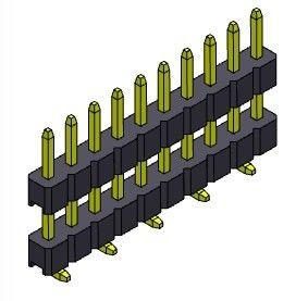 SMT TYPE PCB হেডার কানেক্টর 2.00mm একক সারি পিন হেডার 1*2PIN থেকে 1*40PIN