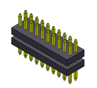 2*3PIN থেকে 2*40PIN SQ0.30mm পিন ফিমেল হেডার সংযোগকারী 1.00mm স্ট্যাক স্ট্রেইট টাইপ