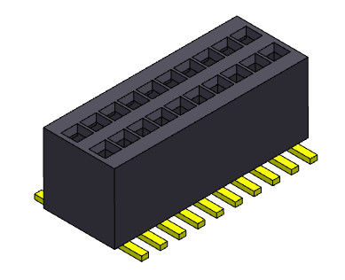 0.80mm ডুয়েল রো SMT মহিলা থেকে মহিলা পিন হেডার 2*3PIN থেকে 2*50PIN