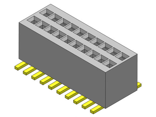 0.80mm ডুয়েল রো SMT মহিলা থেকে মহিলা পিন হেডার 2*3PIN থেকে 2*50PIN