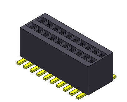 0.80mm ডুয়েল রো SMT মহিলা থেকে মহিলা পিন হেডার 2*3PIN থেকে 2*50PIN