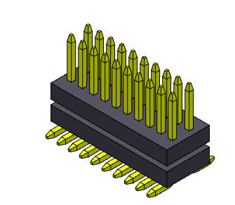 2*3PIN থেকে 2*50PIN পিন হেডার সংযোগকারী 0.80mm ডুয়াল রো স্ট্যাক স্ট্রেইট SMT