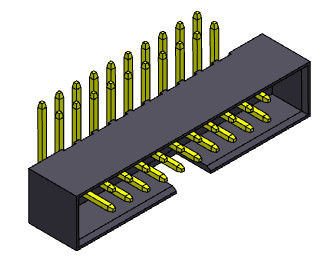 2AMP 2mm পিচ বক্স হেডার ডুয়েল রো ডান অ্যাঙ্গেল টাইপ 2*8-2*25Pin