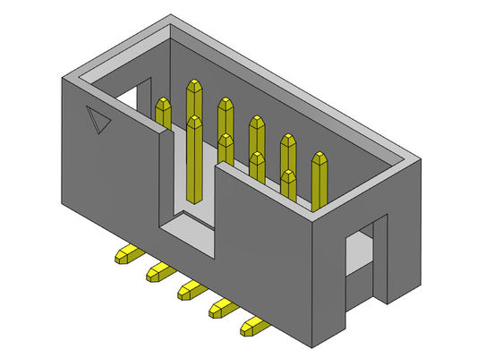 2.54mm বক্স হেডার সংযোগকারী 2*3-2*32Pin Nylot6T 3AMP SMT টাইপ পেগ সহ