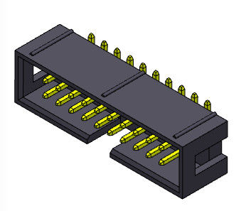2.54mm বক্স হেডার সংযোগকারী 2*3-2*32Pin Nylot6T 3AMP SMT টাইপ পেগ সহ