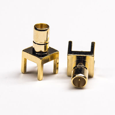 পিসিবি মাউন্ট এল 11.5MM এর জন্য 4 হোল গোল্ড প্লেটিং RF SMB সংযোগকারী
